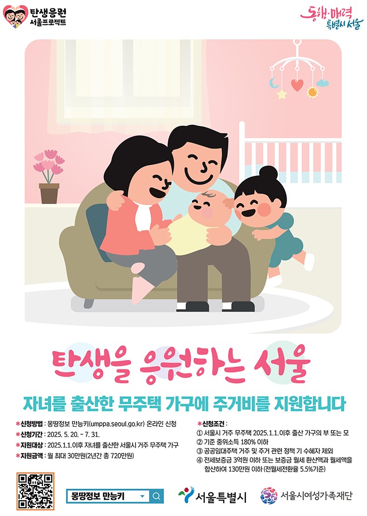 서울 무주택 가구 주거비 지원