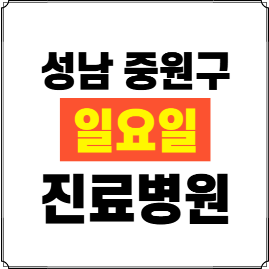 성남시 중원구 일요일 진료병원 찾기 ❘ 24시 휴일 주말 응급 야간 심야 문여는 병원