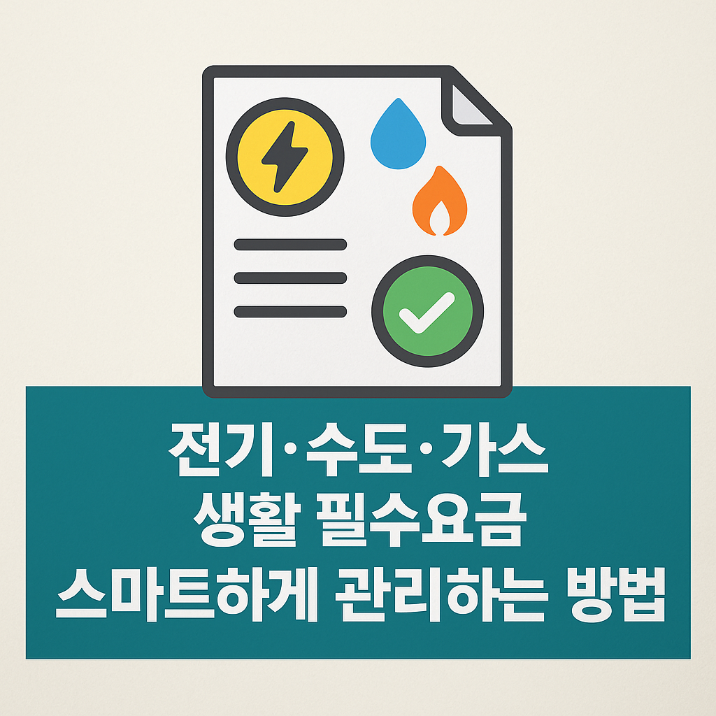 전기&middot;수도&middot;가스 생활 필수요금 스마트하게 관리하는 방법