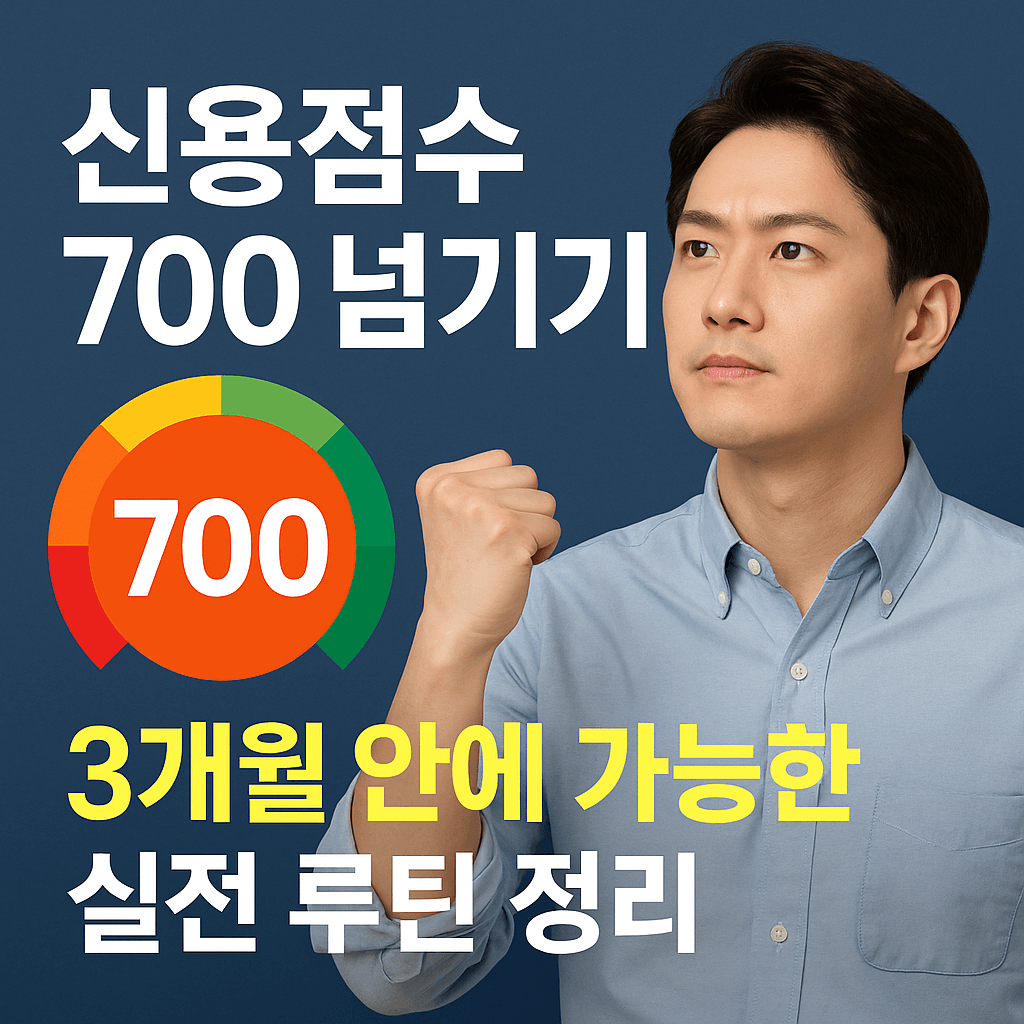 신용점수 700 넘기기, 3개월 안에 가능한 실전 루틴 정리