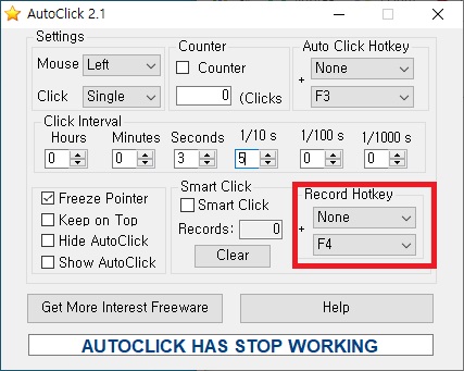 오토마우스 AutoClick 2.1 다운로드 및 사용 방법8
