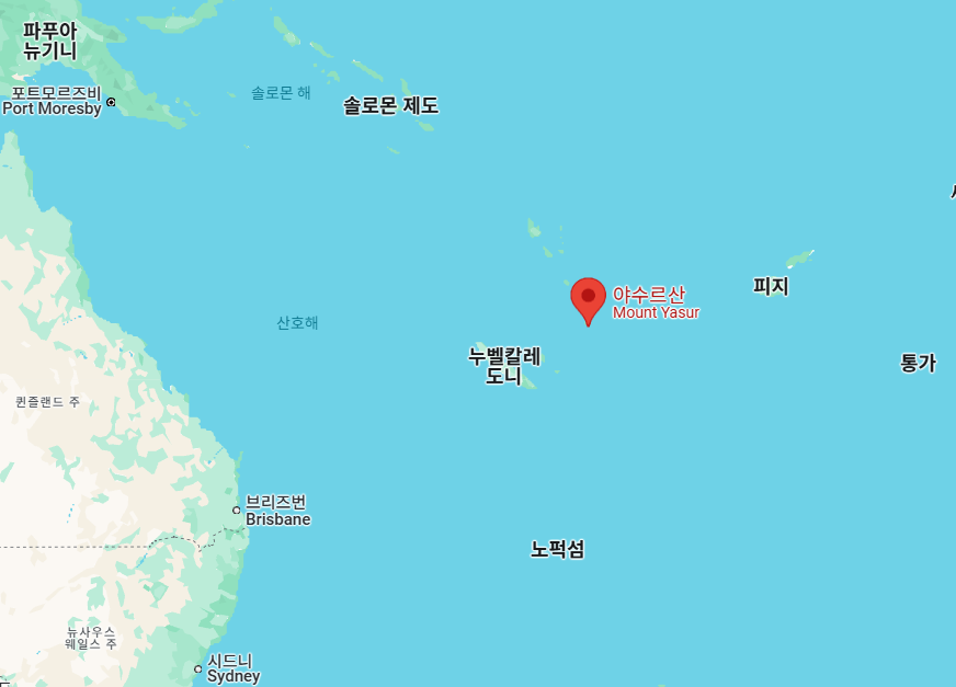 야수르 산의 위치를 알 수 있는 지도