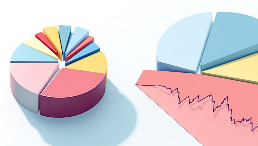 40대 맞춤 포트폴리오 리밸런싱을 위한 자산 배분 그래픽 이미지