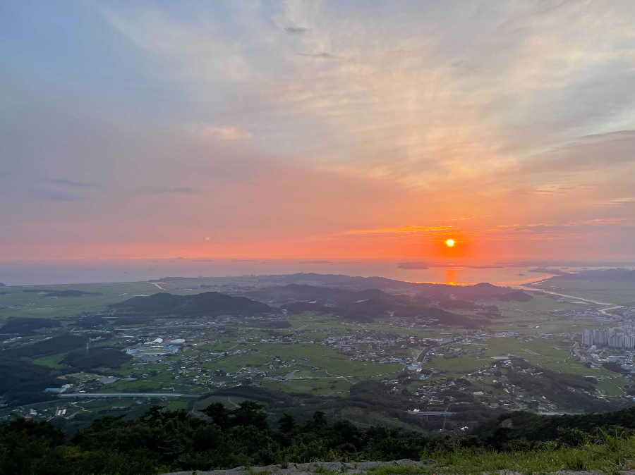 옥마산 전망대 노을감상