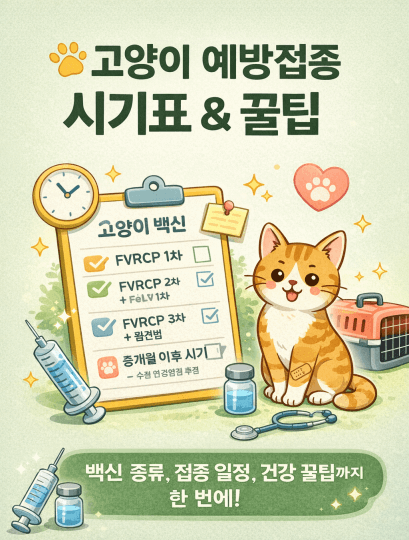 집사 필수 정보! 고양이 예방접종 시기 &amp; 종류 총정리