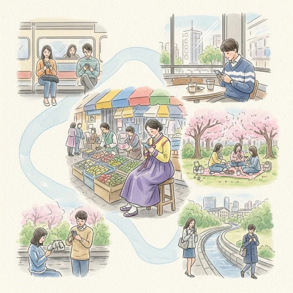 서울 곳곳에서 상품권을 사용하는 사람들의 모습