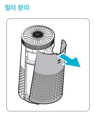 위닉스 공기청정기 타워 및 제로 필터 청소방법 청소주기 타워프라임 커버 열기