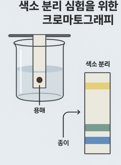 색소 분리 실험을 위한 크로마토그래피 장치의 원리와 사용법