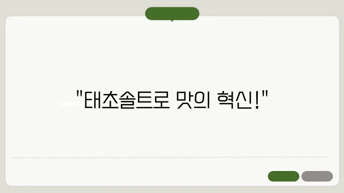 태초솔트로 만드는 음므