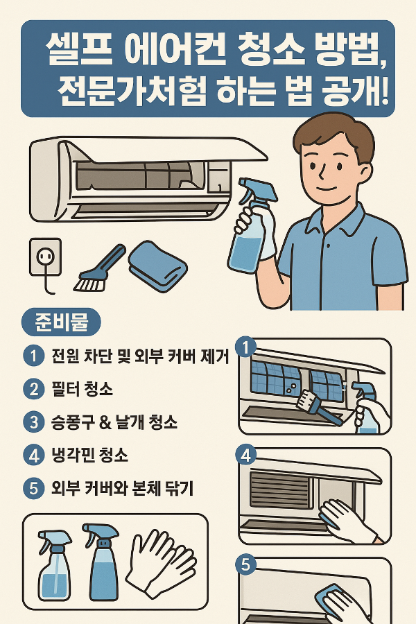셀프 에어컨 청소 방법