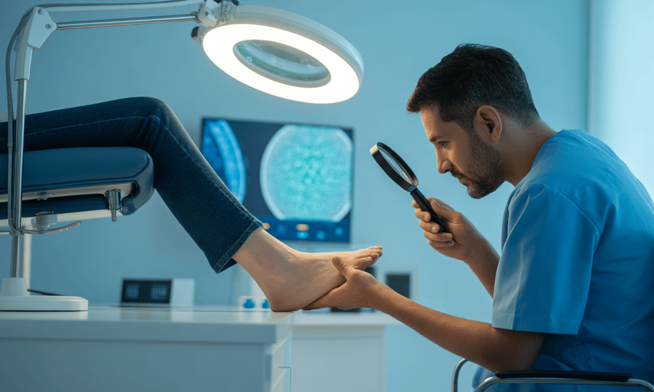 발톱무좀-없애는-방법-50대-발톱-치료하는-모습