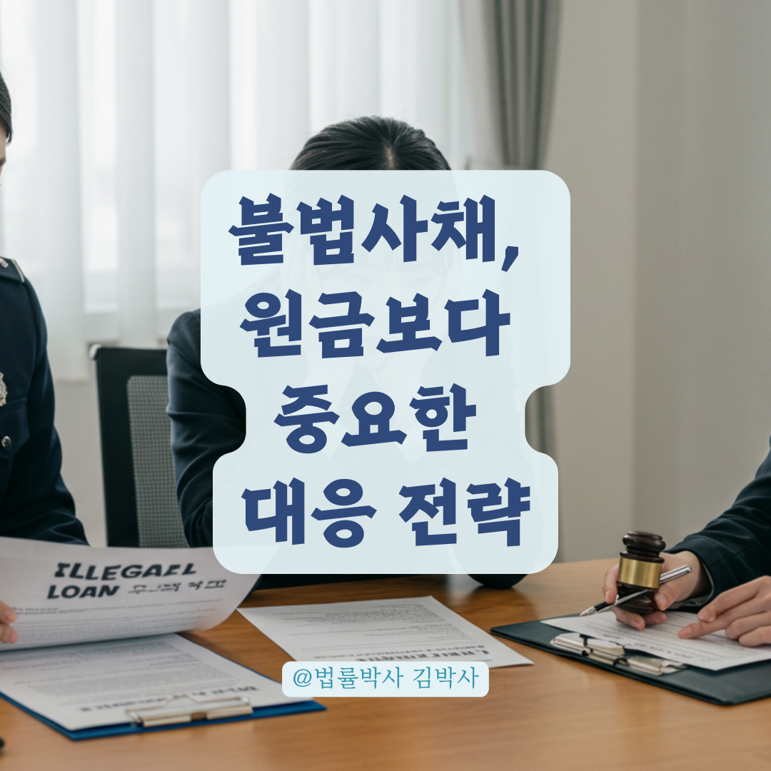 계약서 없이 받은 불법사채, 원금과 이자 상환보다 중요한 대응 방법. ⚖️