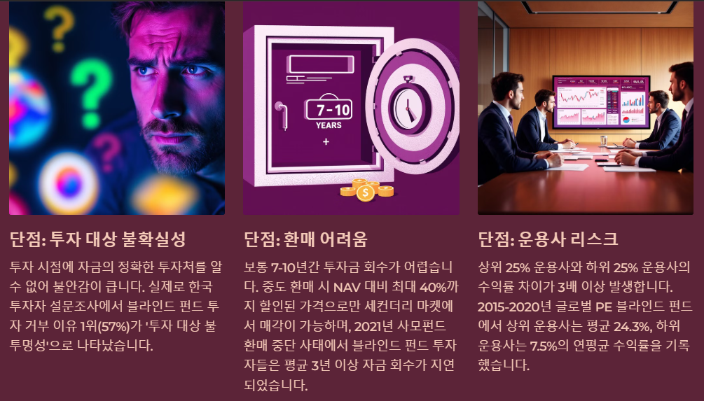 블라인드 펀드의 단점