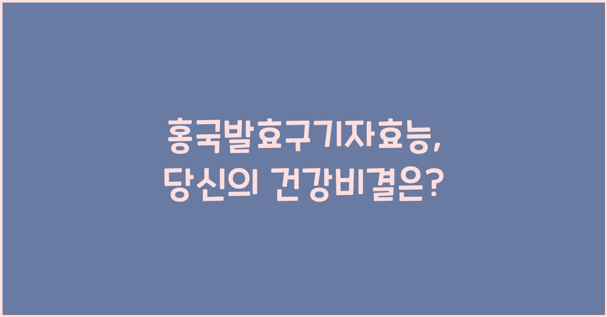 홍국발효구기자효능