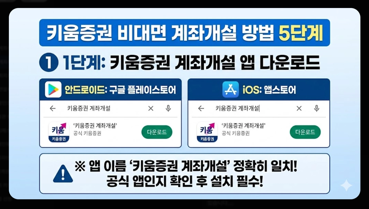 키움증권 계좌개설 비대면 5분 완성