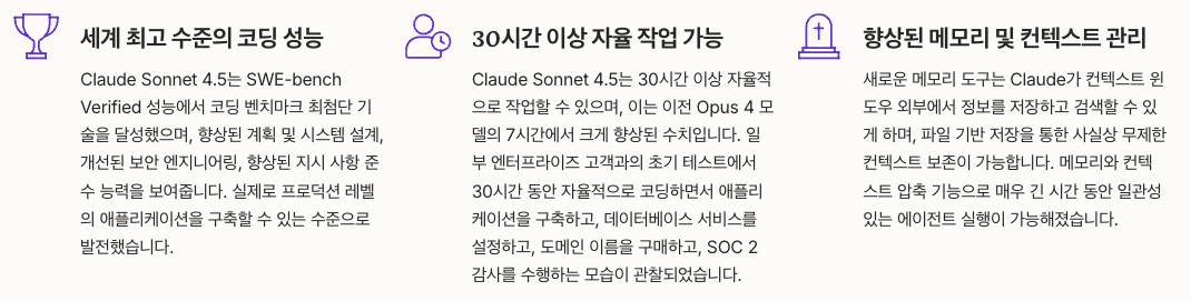 Claude Sonnet 4.5 업데이트 정리