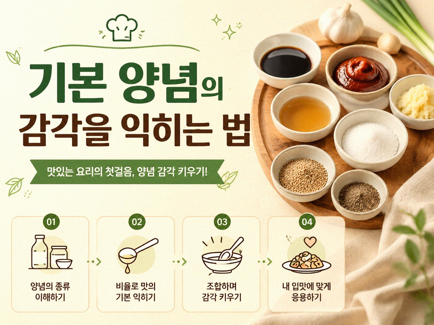 요리 책 없이 맛있는 요리 해내는 몇 가지 방법