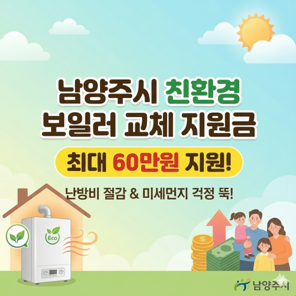남양주시 보일러교체지원금 신청방법 지급절차 지원대상 총정리