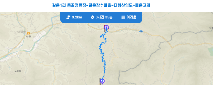 경기둘레길 양평 28코스 지도 갈운1리 증골정류장 몰운고개 등산 트레킹 날씨 정보
