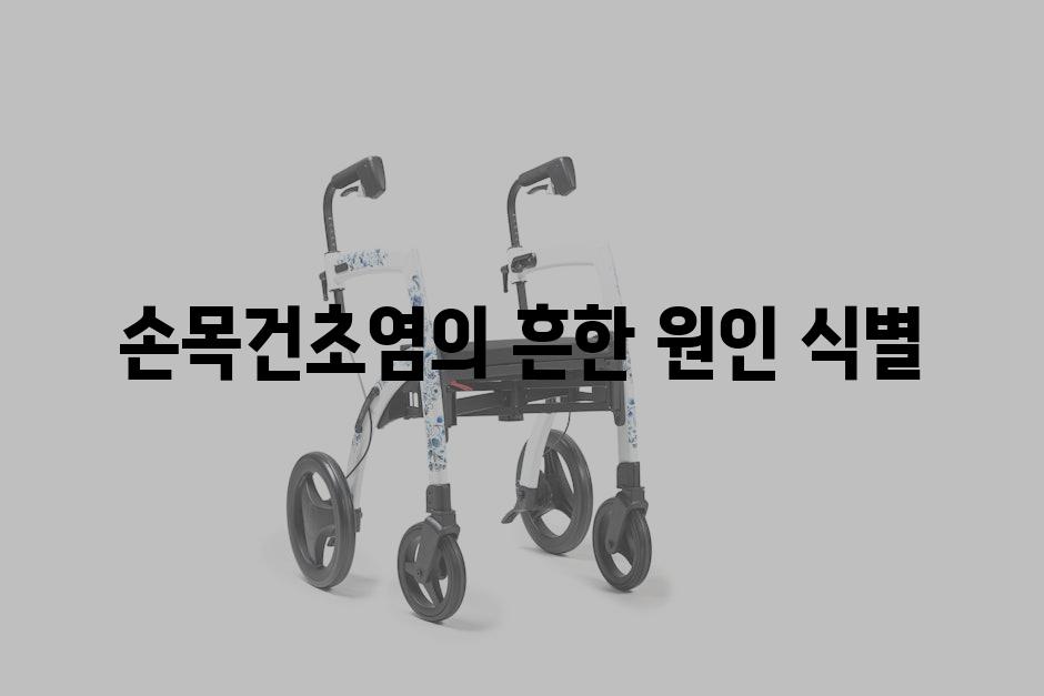 손목건초염의 흔한 원인 식별