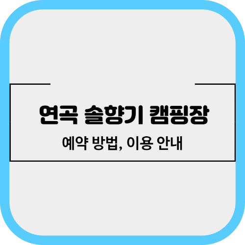 연곡솔향기 캠핑장