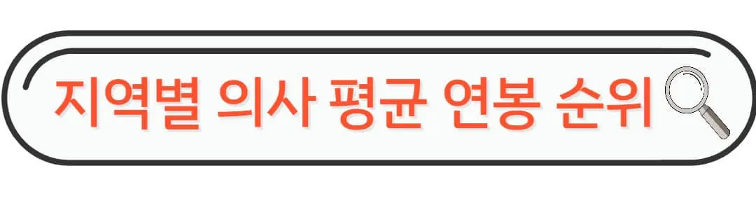 지역별의사 평균 연봉순위