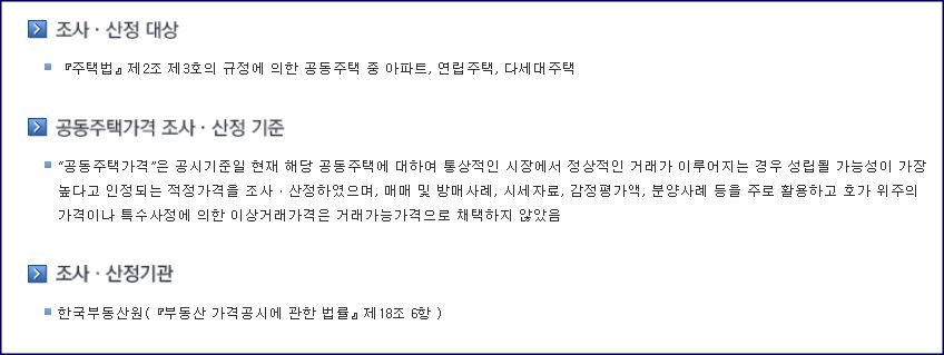 공동주택 산정기준