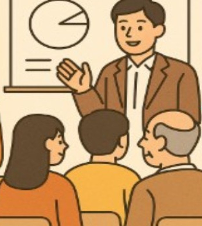 장년층들이 교육을 받고 있는 장면