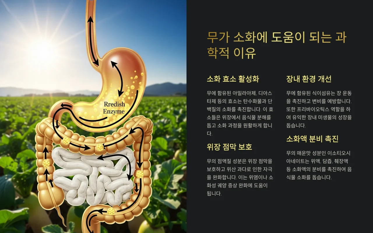 무가 소화에 도움이 되는 과학적 이유