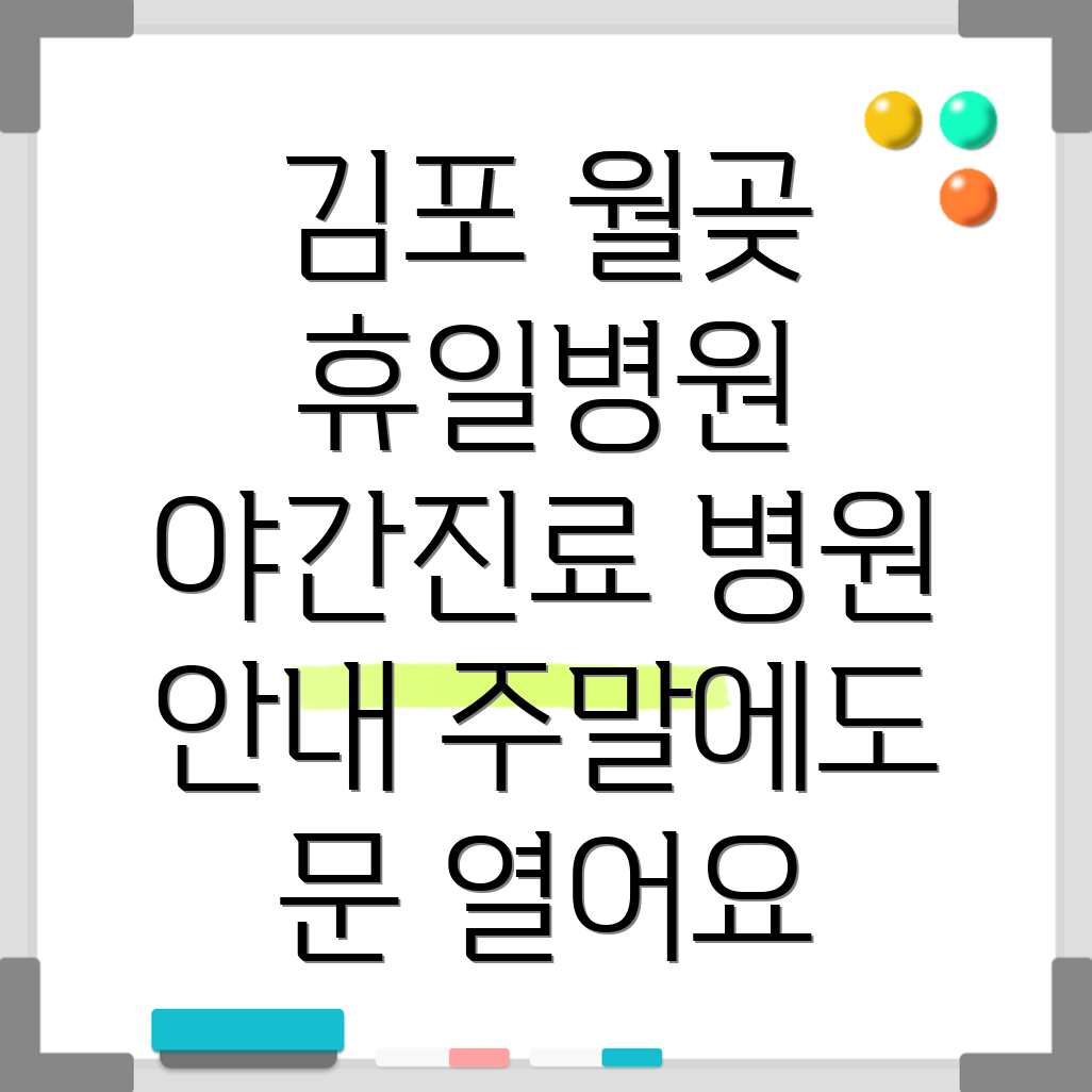 김포시 월곶면 휴일 진료 병원