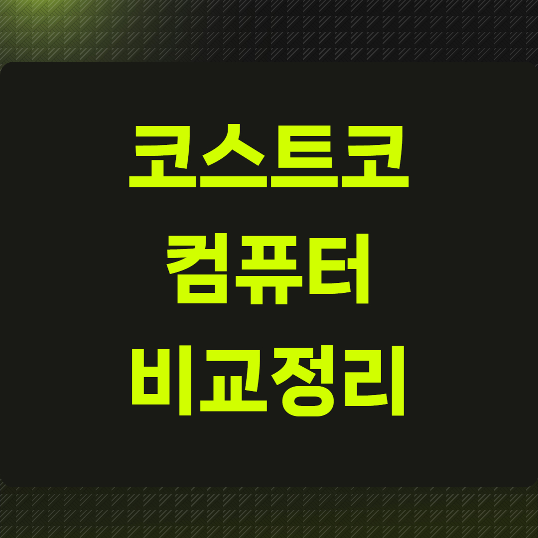 코스트코 컴퓨터 비교정리