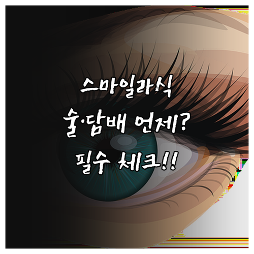 스마일라식 수술 후 일상 복귀 일정 ..
