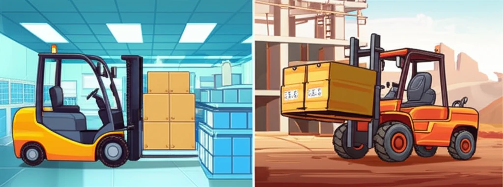 좁은 공간 vs 넓은 야외: 지게차,..