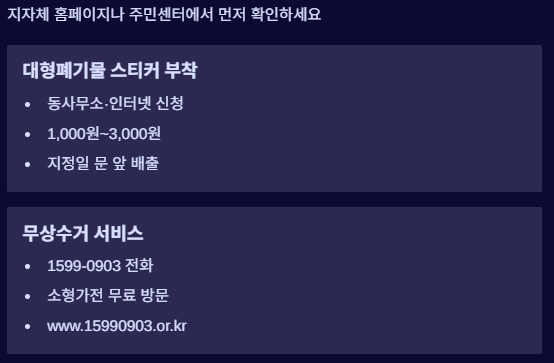 전기장판 폐기물 처리방법과 스티커 가격