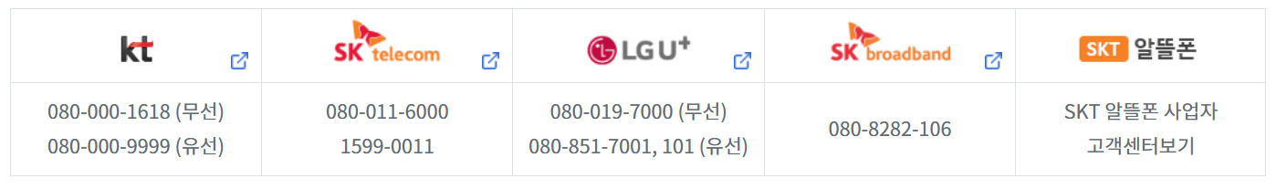 조회 가능 통신사