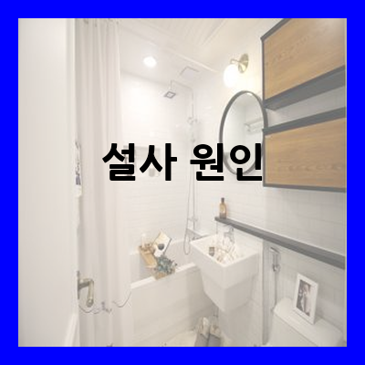 설사 원인
