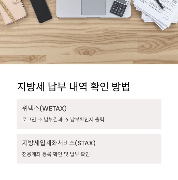 지방세 완납증명서 인터넷발급 납부확인서 내역 조회 요약 이미지