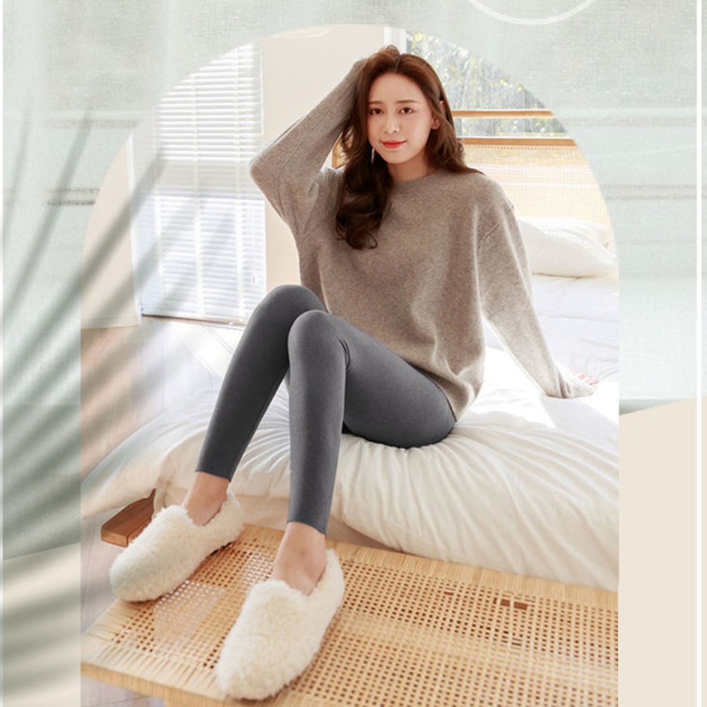 기모레깅스바지 겨울 여성쫄바지 겨울타이즈웜업 슬림 무발 여자타이즈