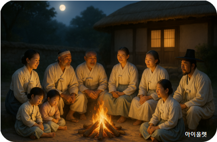 모닥불가의 마을 사람들