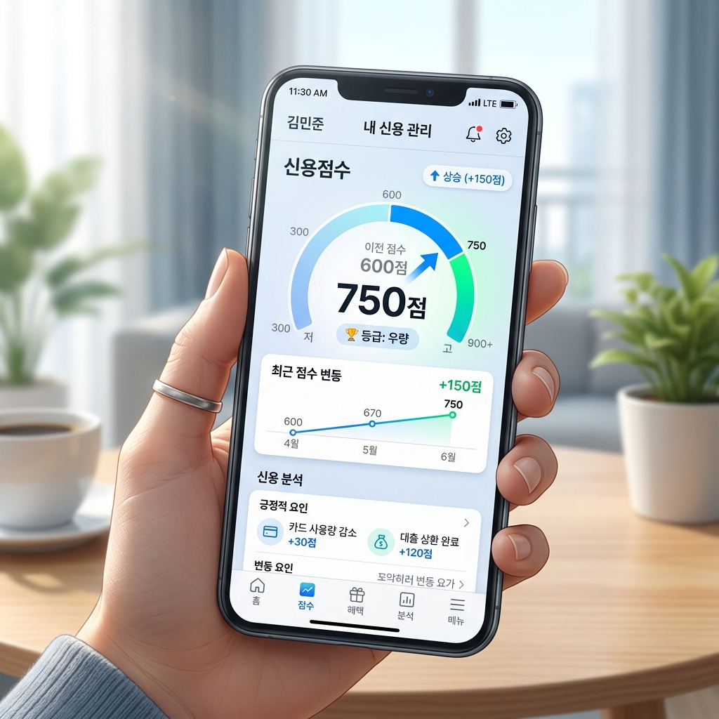 신용점수 올리는 방법 핵심 요약 인포그래픽