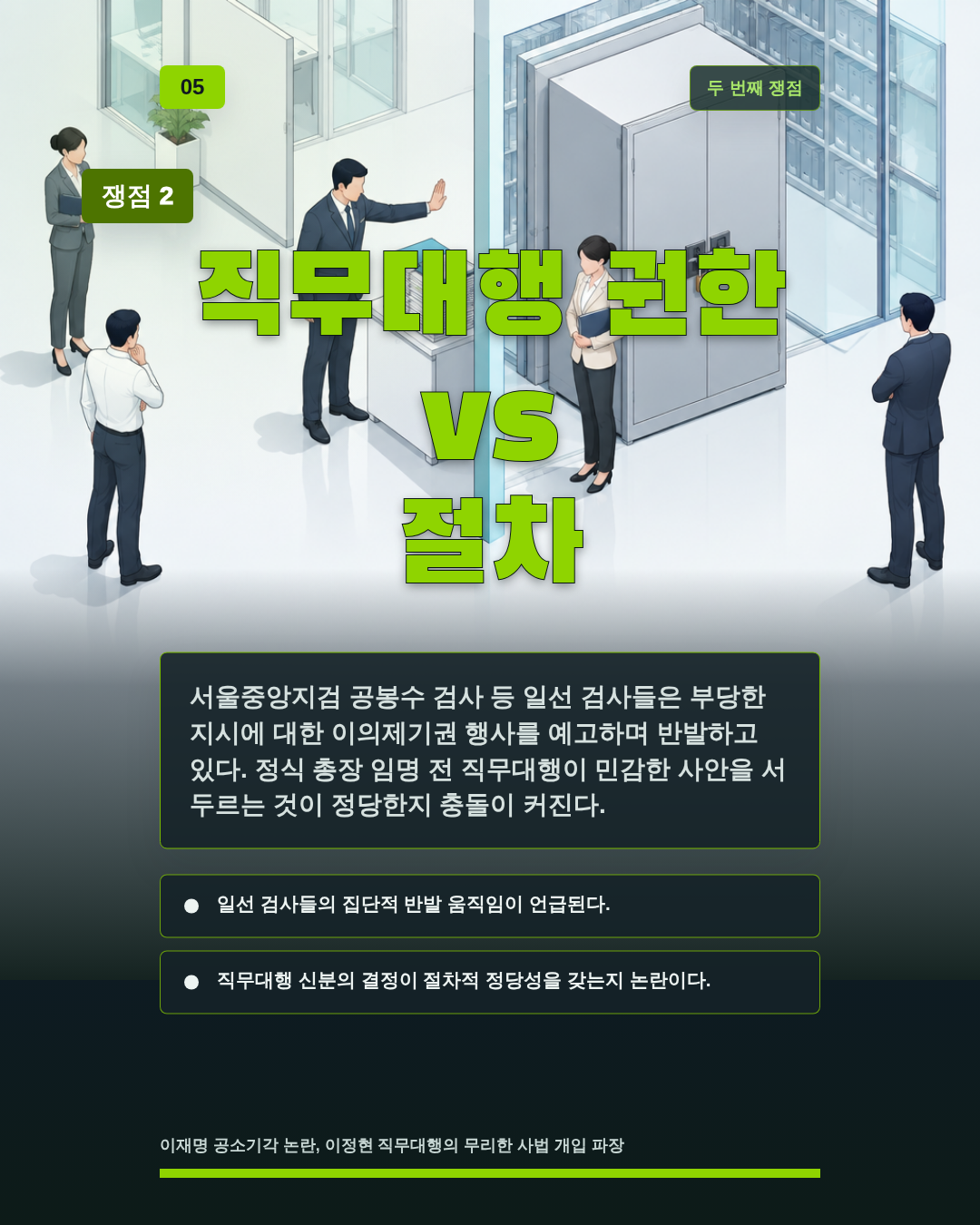 직무대행 권한 vs 절차