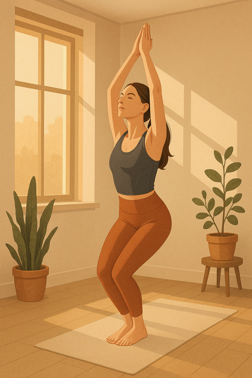 [요가]앉지 않았는데 앉은 것처럼 &ndash; 우카타사나, 의자 자세