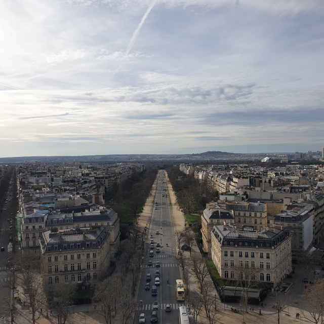 프랑스 파리 에투알 개선문에서 본 파리 전경