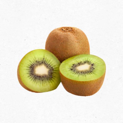 반으로 잘라 씨앗이 보이는 초록빛 키위