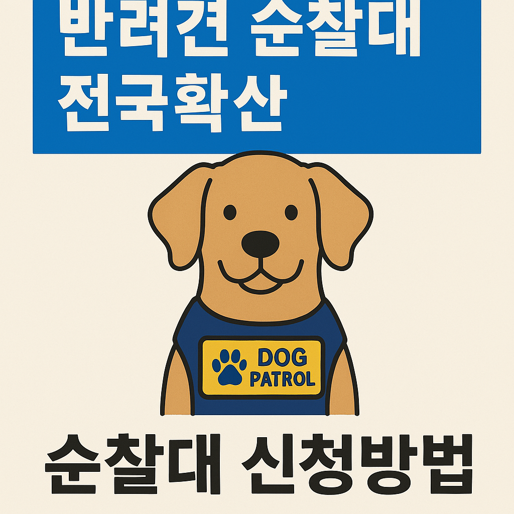 반려견 순찰대 전국확산, 반려견 순찰대 신청방법 이미지