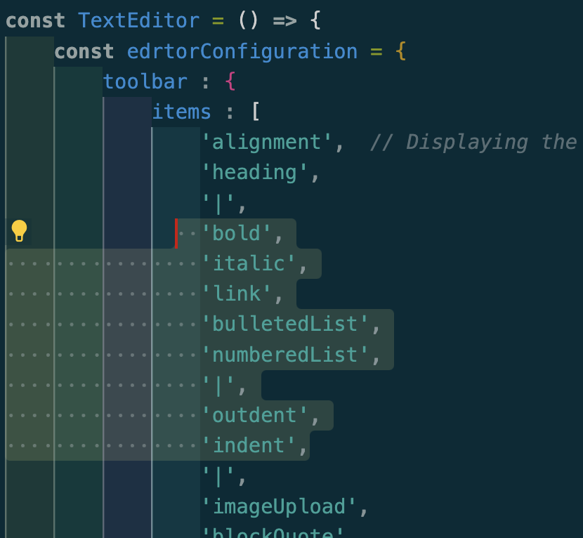 CKEditor 공식 문서에서 툴바 명령어 코드 확인 화면 (3)