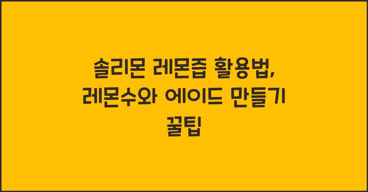 솔리몬 레몬즙
