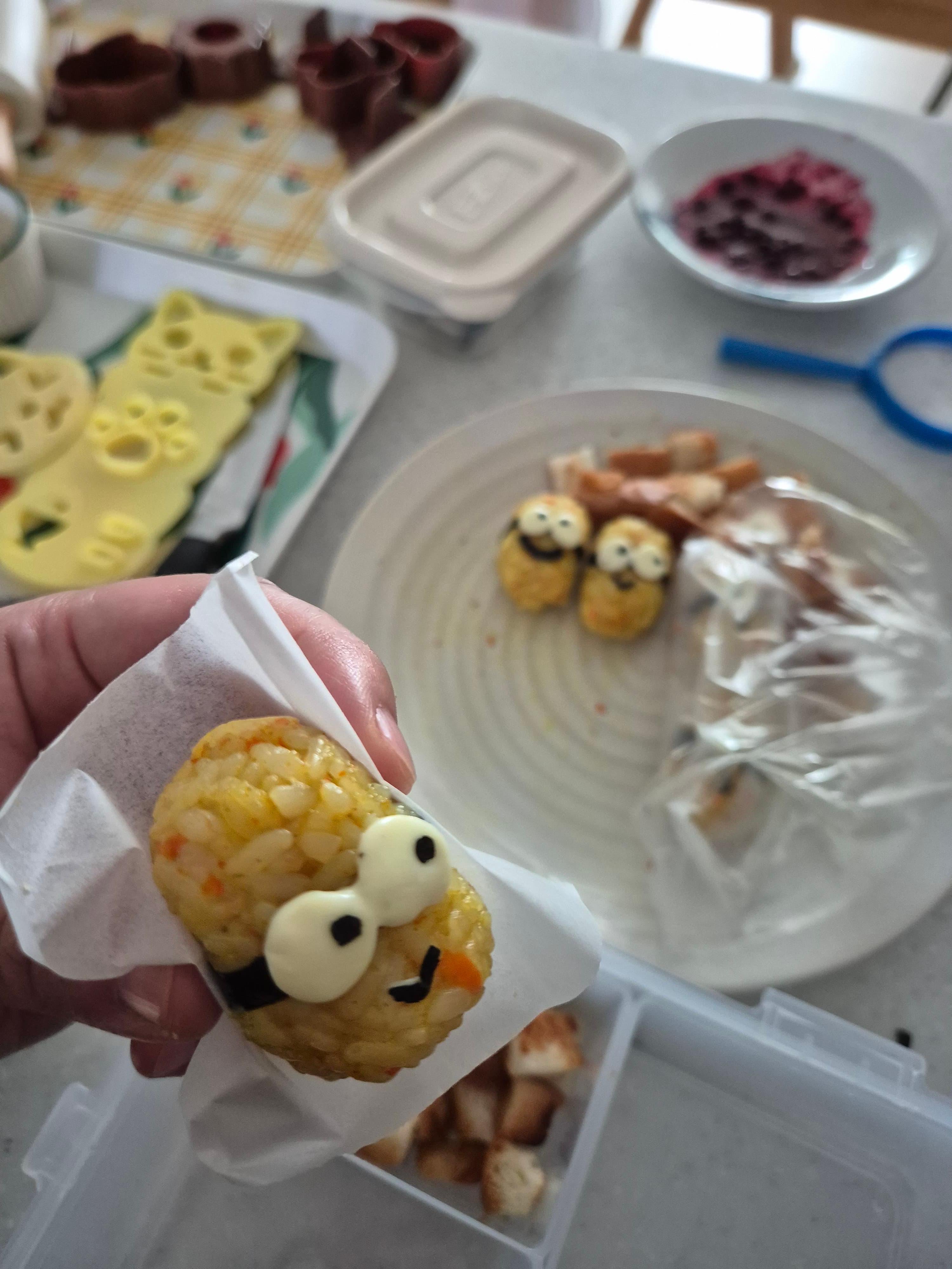 미니언즈 주먹밥 도시락 만들기