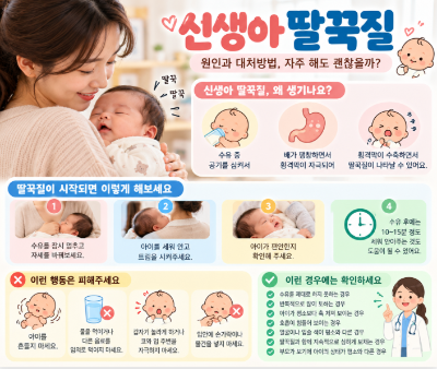 신생아 딸꾹질 원인과 대처방법, 자주 해도 괜찮을까?