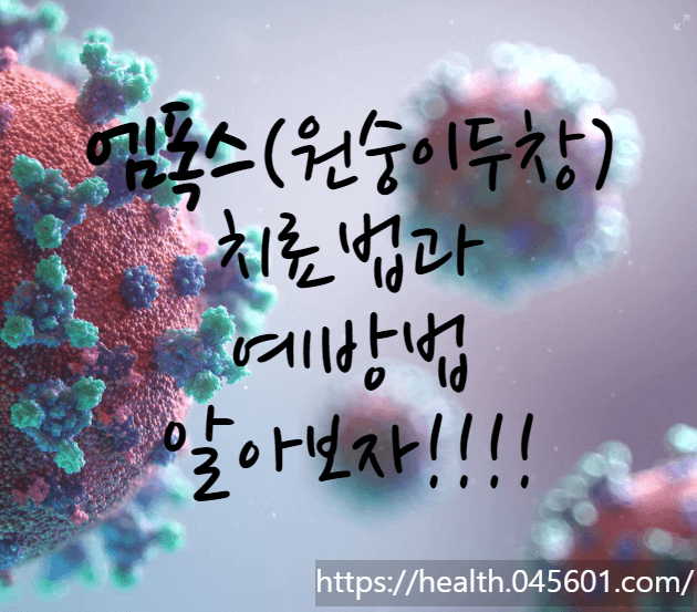 엠폭스(원숭이두창) 치료법과 예방법